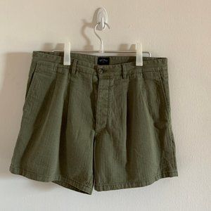 Noah NYC Double Pleated Military Shorts